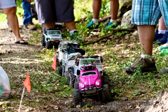 Lining up for the Mud Pit