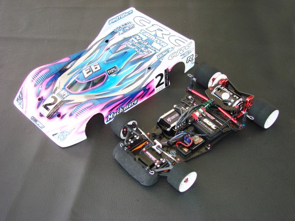 Marc's prototype Xti-WC winning machine - only the green center spring separates the prototype he drove from the final production kit. Production suspension, chassis, tubes, shocks, bulkheads.